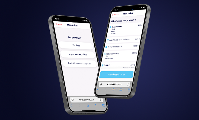 visuel iphone paiement à table