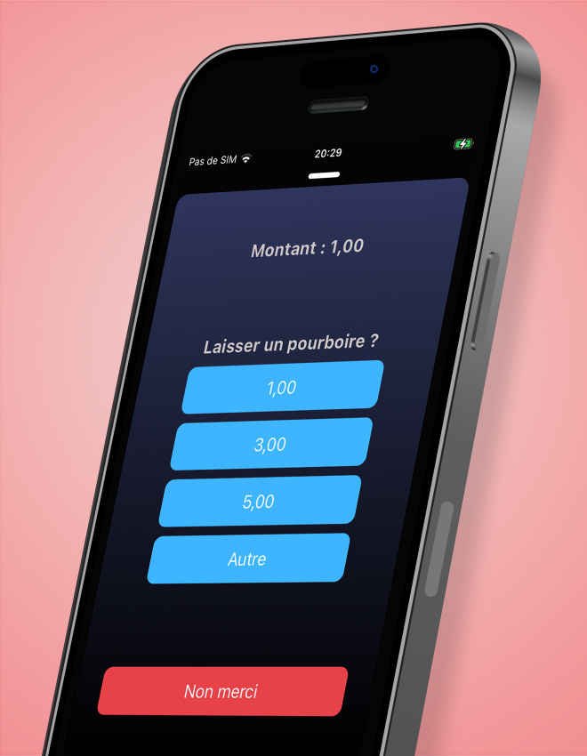 Ecran Tap to pay sur Iphone