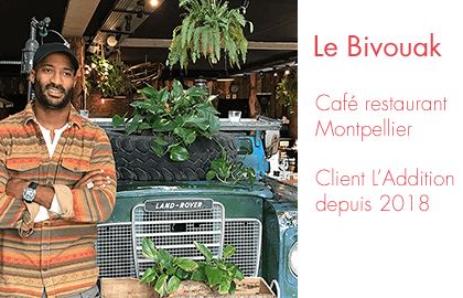 bivouak, café restaurant Montpellier, client L'Addition depuis 2018