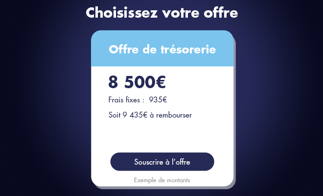 Offre avance de trésorerie mobile